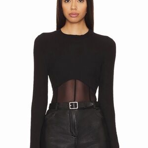 Michael Lauren Black Long Sleeve Top